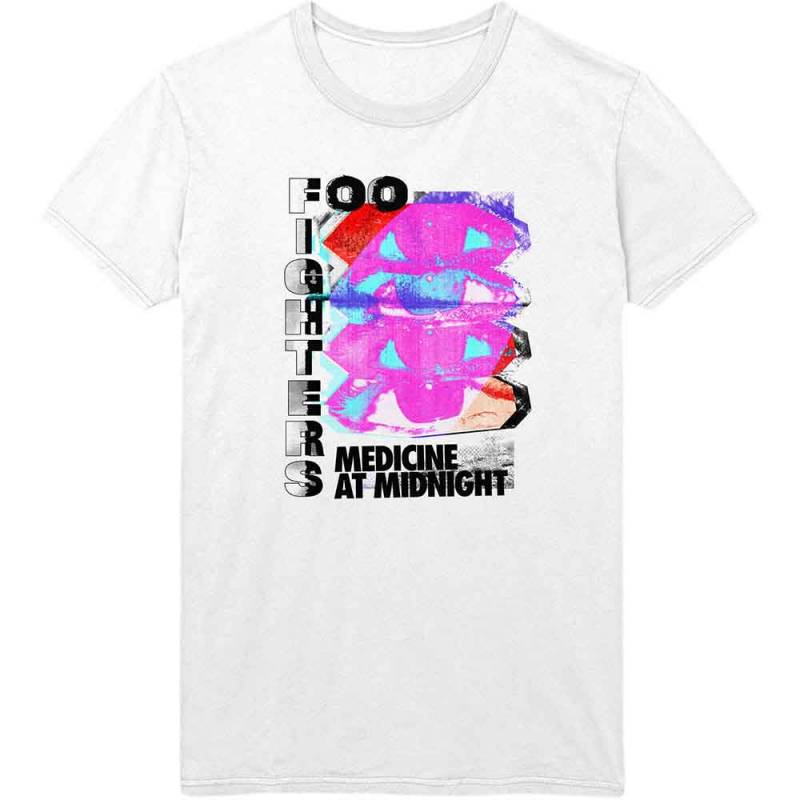 【予約商品】FOO FIGHTERS バンドTシャツ ユニセックス: Medicine At Midnight Tilt (White)