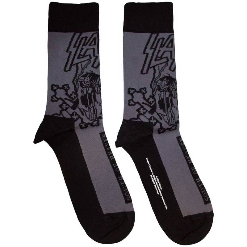 【予約商品】SLAYER Unisex Ankle Socks: South Of Heaven Mono (Charcoal Grey) (UK Size 7 - 11)