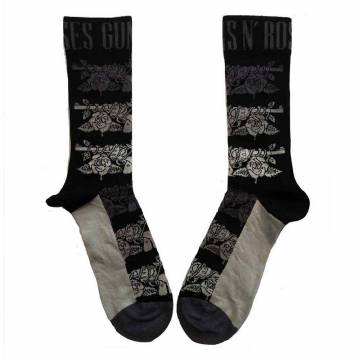 【予約商品】GUNS N' ROSES Unisex Ankle Socks: Monochrome Pistols (Black) (UK Size 7 - 11) - BLACK