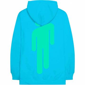 【予約商品】BILLIE EILISH Unisex Pullover Hoodie: Logo & Blohsh (Back Print) - NEON BLUE