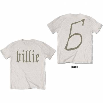【予約商品】BILLIE EILISH バンドTシャツ ユニセックス: Billie 5 (Natural) (Back Print) - NATURAL
