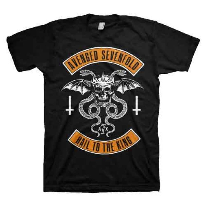 【予約商品】AVENGED SEVENFOLD バンドTシャツ ユニセックス: Hail to the King (Black)