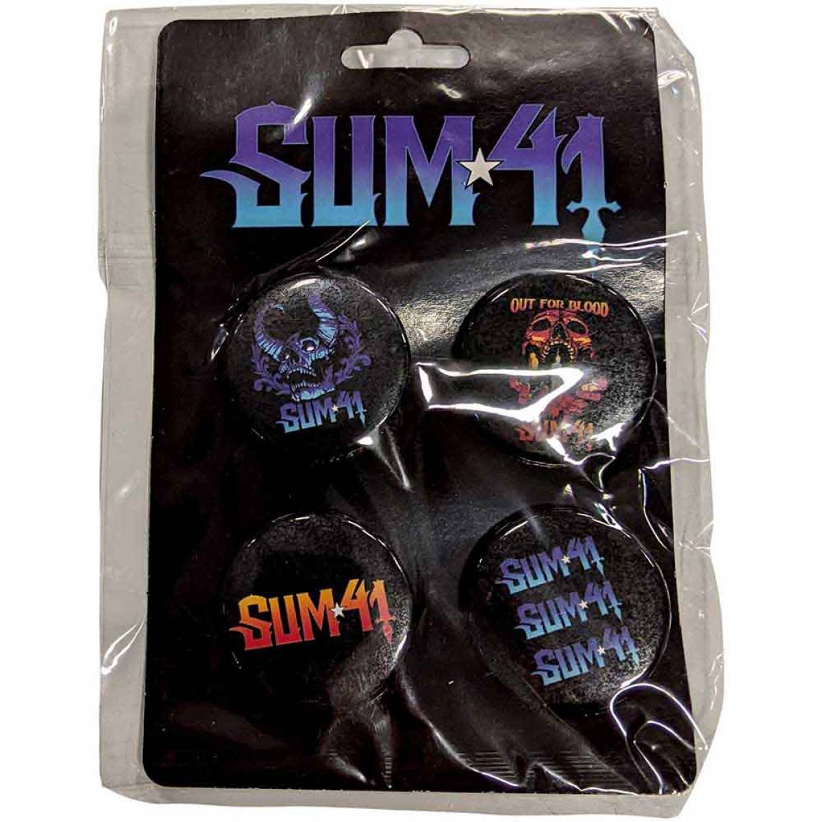 予約商品】SUM 41 Pin Badge Pack: Out For Blood (Ex-Tour