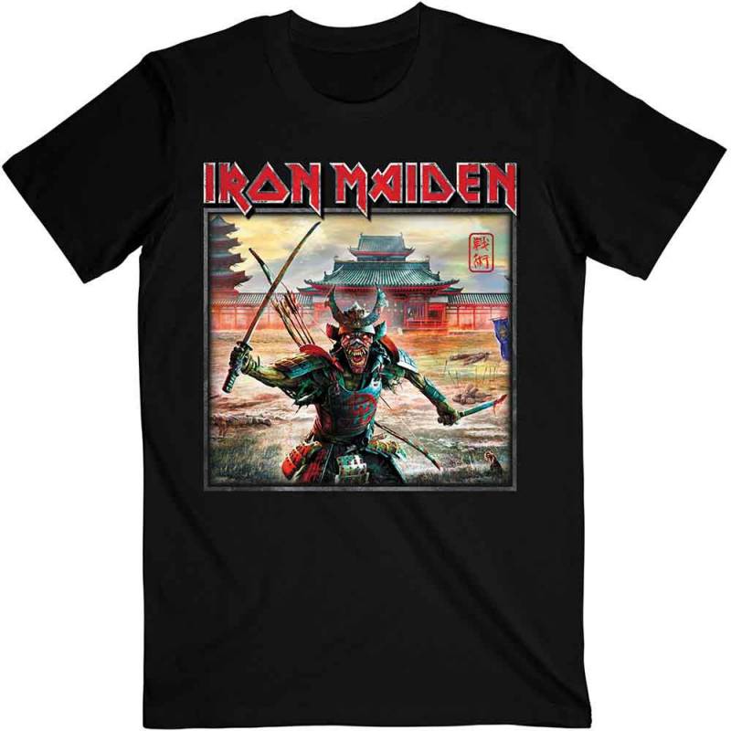 【予約商品】IRON MAIDEN バンドTシャツ ユニセックス: Senjutsu Album Palace Keyline Square (Black)