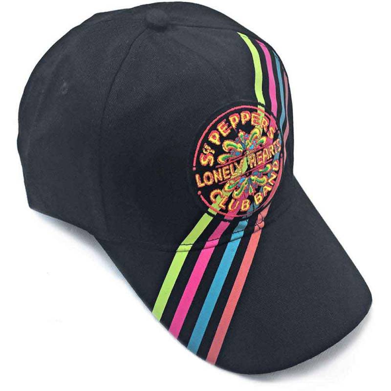 【予約商品】THE BEATLES Unisex Baseball Cap: Sgt Pepper Stripes (Black)
