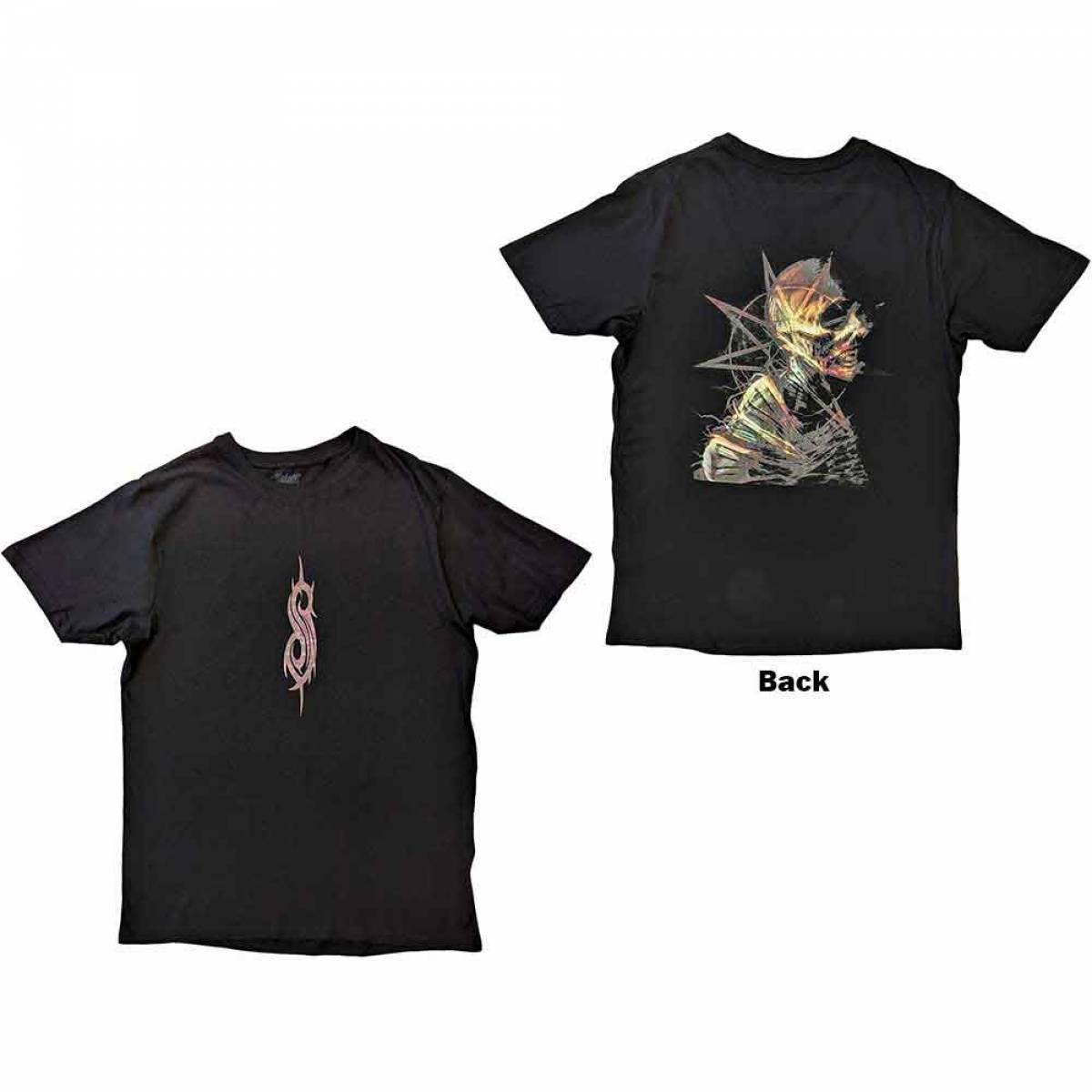 【予約商品】SLIPKNOT ユニセックスTシャツ: Skeleton & Pentagram (Back Print)
