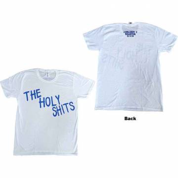 【予約商品】FOO FIGHTERS バンドTシャツ ユニセックス: The Holy Shits Brighton 2014 (White) (Back Print & Ex-Tour) (Medium) - WHITE