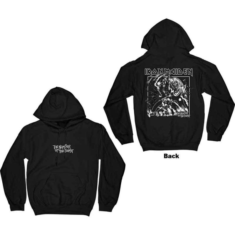【予約商品】IRON MAIDEN Unisex Pullover Hoodie: Number Of The Beast One Colour (Black) (Back Print)