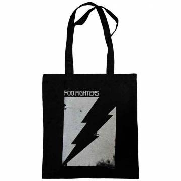 【予約商品】FOO FIGHTERS  Cotton Tote Bag: Lightning (Black) (Ex-Tour) - BLACK