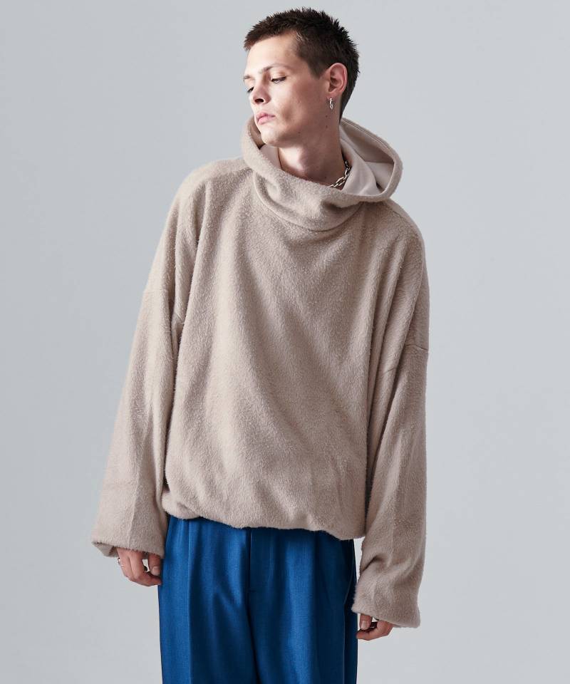 【予約商品】glamb(グラム)Blue Noise Shaggy Hoodie / ブルーノイズシャギーフーディー - White