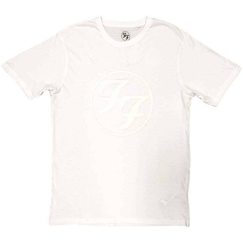 【予約商品】FOO FIGHTERS バンドTシャツ ユニセックス: FF Logo (White) (Hi-Build)