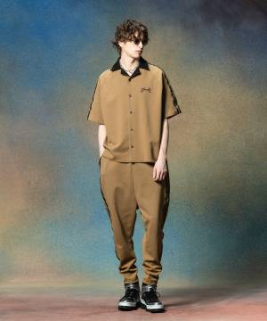 【予約商品】glamb(グラム)GB0225/ST07 : Line Tape Track Set Up / ラインテープトラックセットアップ - Beige
