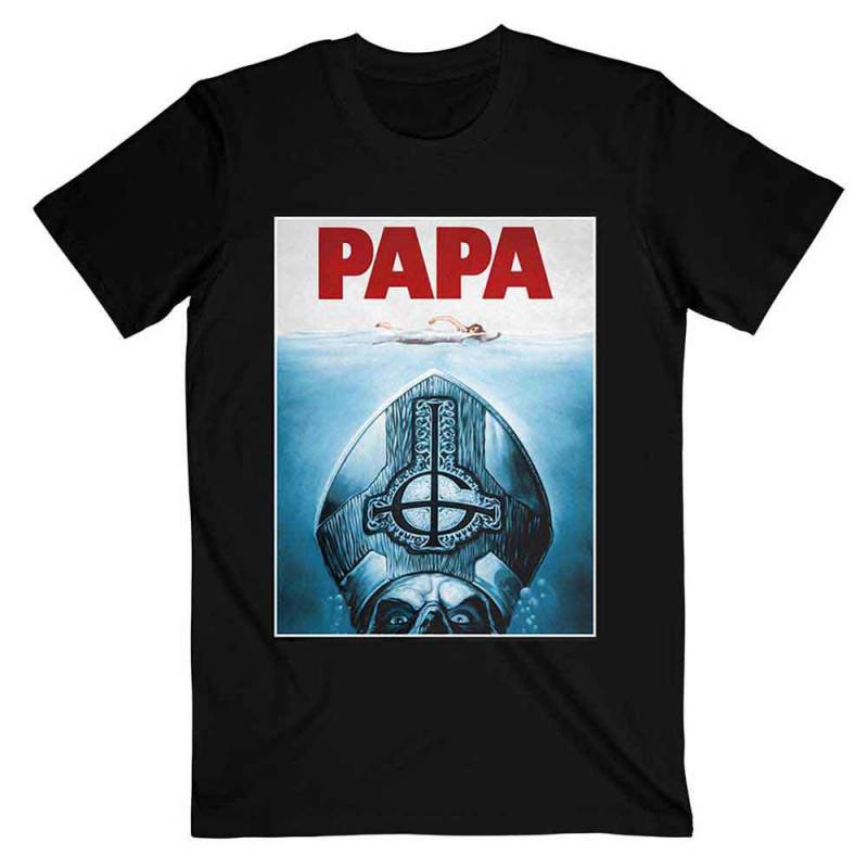 【予約商品】GHOST バンドTシャツ ユニセックス: Papa Jaws (Black)