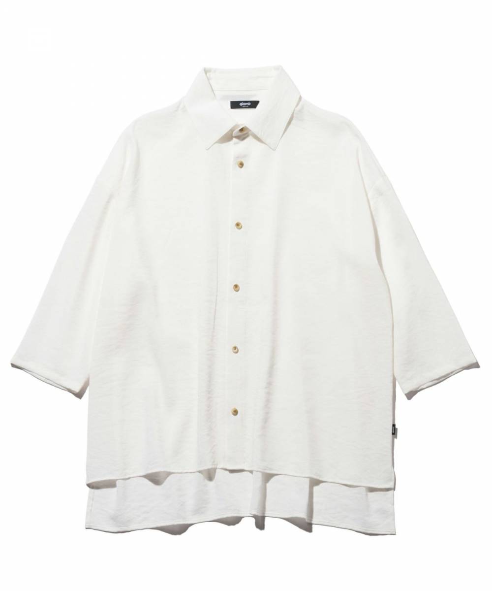 【予約商品】glamb (グラム)GB0223/SH07 : Oversized Willow SH / オーバーサイズウィローシャツ - White