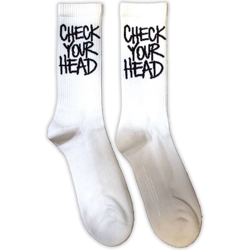 【予約商品】The BEASTIE BOYS Unisex Terry Socks: Check Your Head (White)