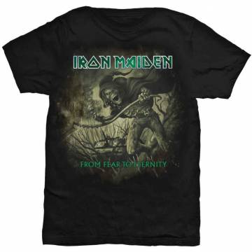 【予約商品】IRON MAIDEN バンドTシャツ ユニセックス: From Fear To Eternity Distressed - BLACK