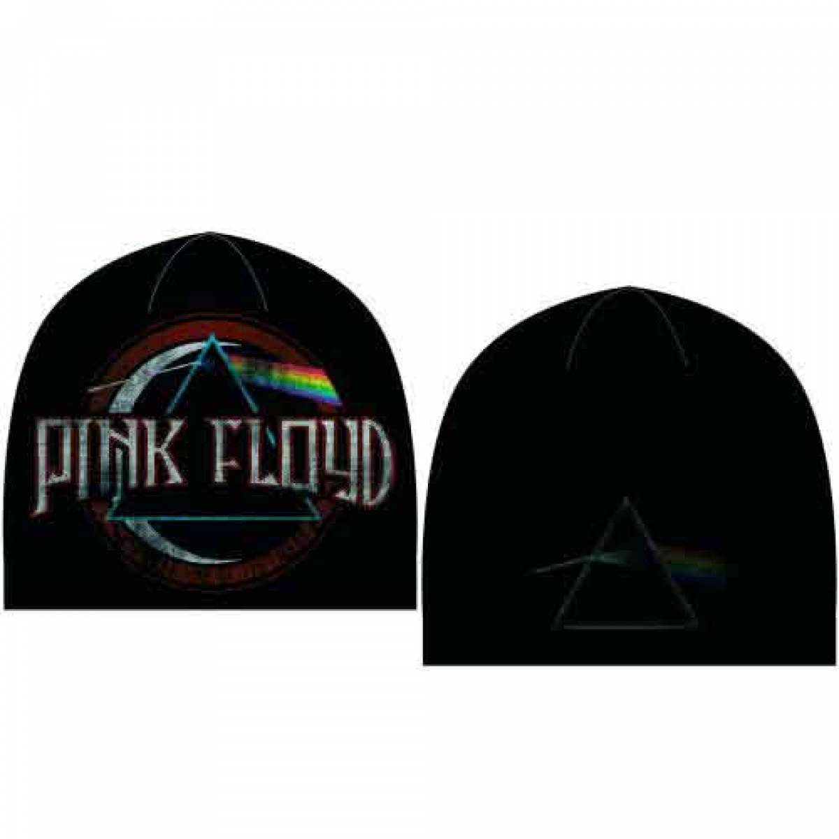 【予約商品】PINK FLOYD Unisex Beanie Hat: Dark Side of the Moon (Black) - BLACK