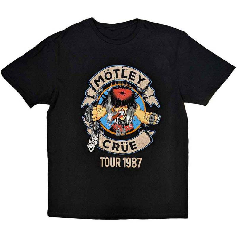 【予約商品】MOTLEY CRUE バンドTシャツ ユニセックス: Girls Girls Girls Tour '87 (Black)