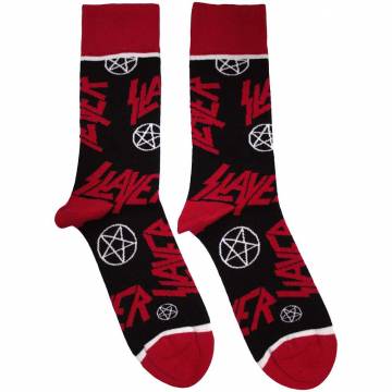 【予約商品】SLAYER Unisex Ankle Socks: Logos and Pentegrams (UK Size 7 - 11)