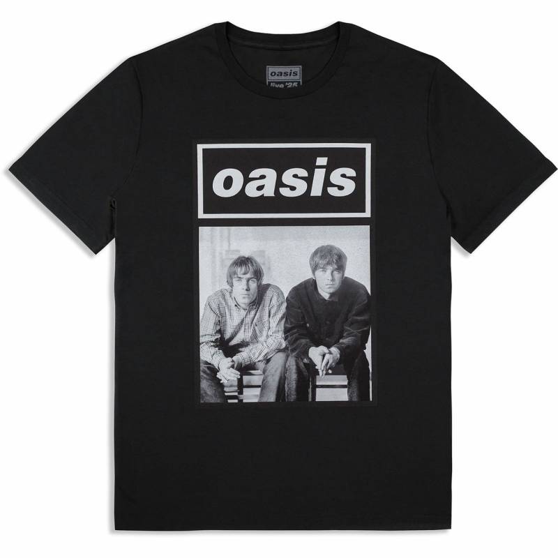 【予約商品】OASIS バンドTシャツ ユニセックス: Wonderwall Live 25 World Tour (Black) (Back Print & Ex-Tour)