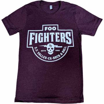 【予約商品】FOO FIGHTERS バンドTシャツ ユニセックス: SF Valley (Maroon Red) (Ex-Tour) (Small) - MAROON RED