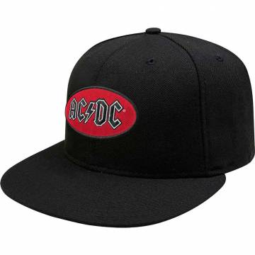 【予約商品】AC/DC Unisex Snapback Cap: Oval Logo (Black) - BLACK