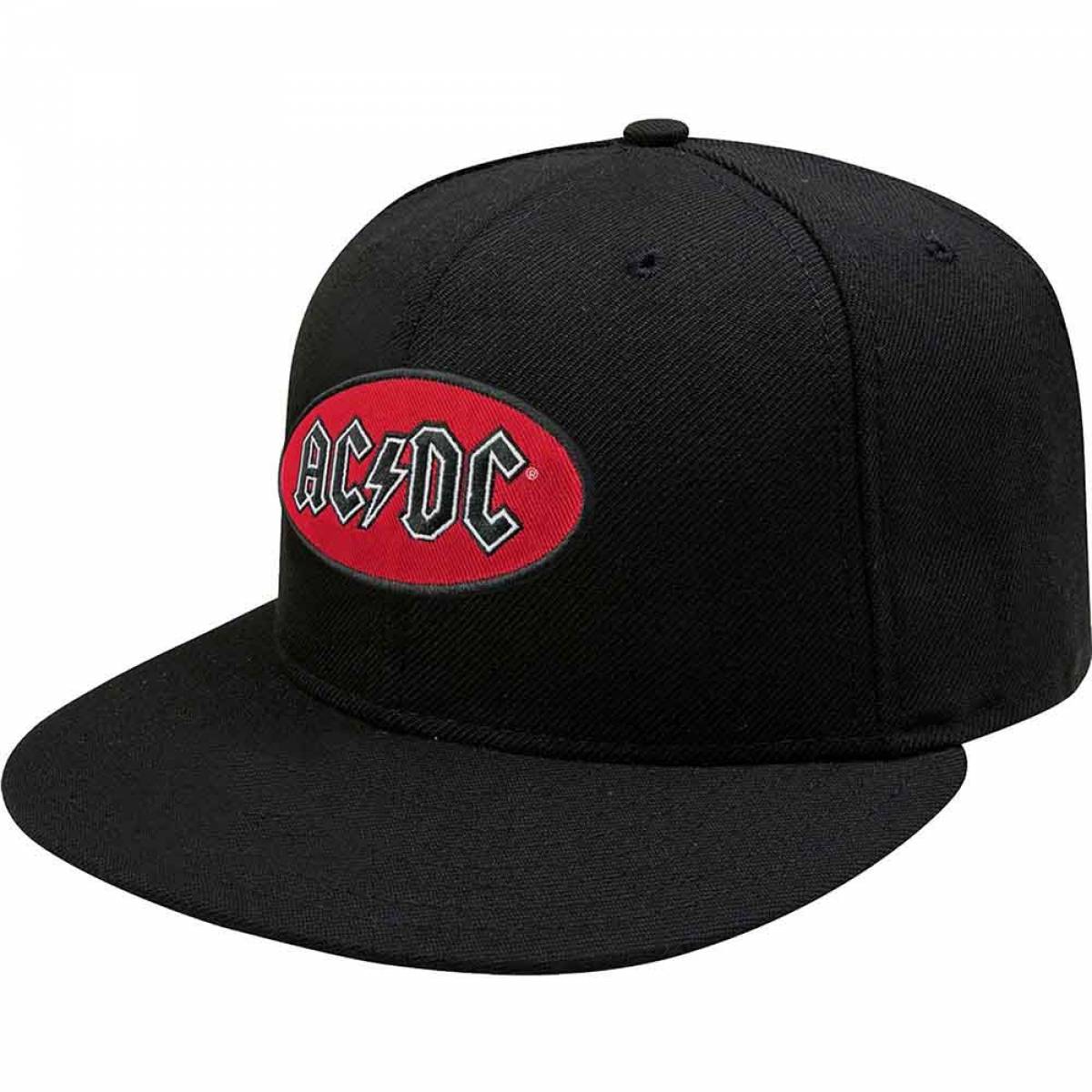 【予約商品】AC/DC Unisex Snapback Cap: Oval Logo (Black) - BLACK