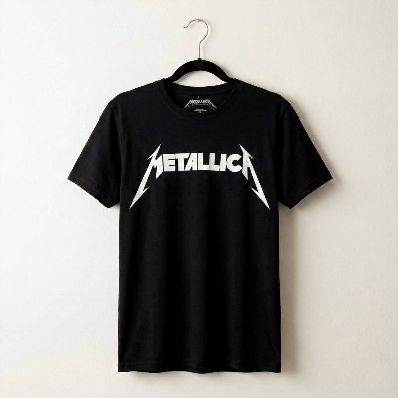 【予約商品】METALLICA Unisex Premium Carbon バンドTシャツ: Logo (Black)