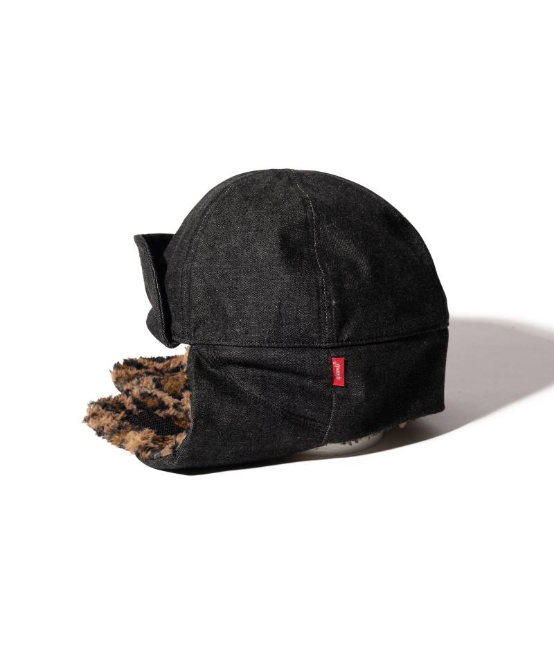 【予約商品】glamb(グラム)Denim Flight Cap / デニムフライトキャップ - Black
