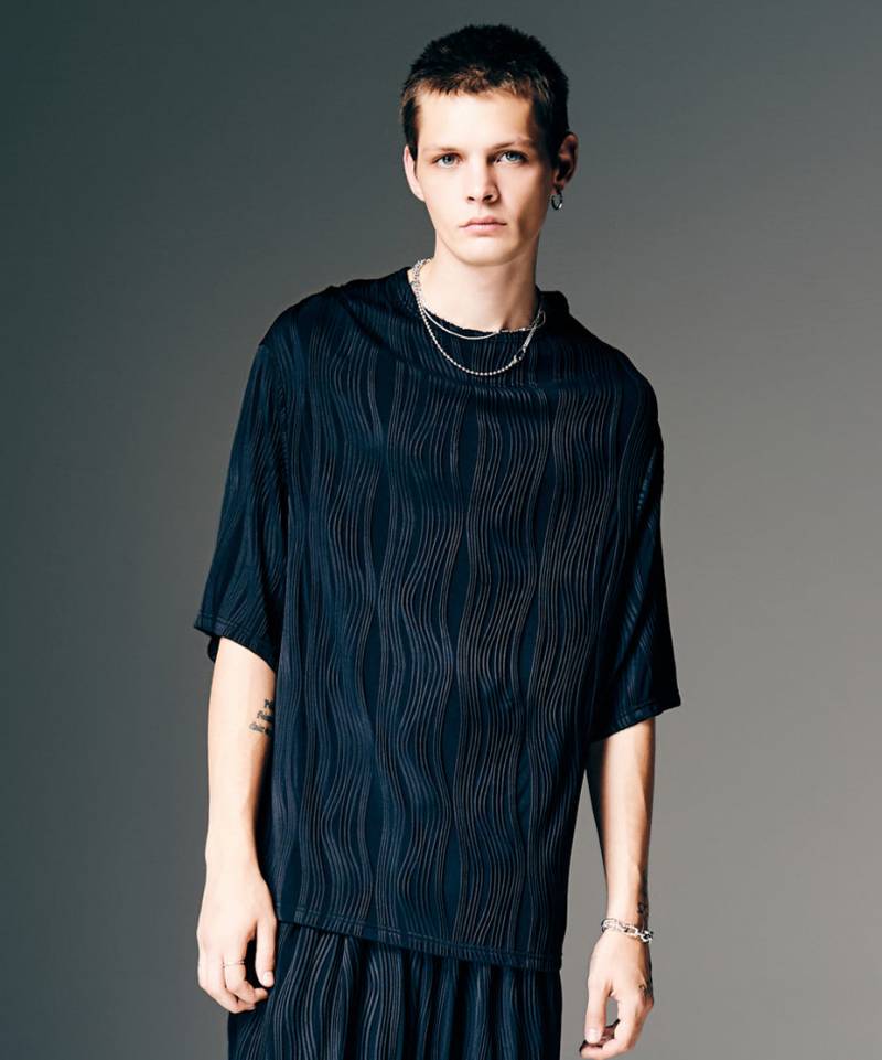 【予約商品】glamb(グラム)Willow Crepe Cutsew / ウィロークレープカットソー - Black