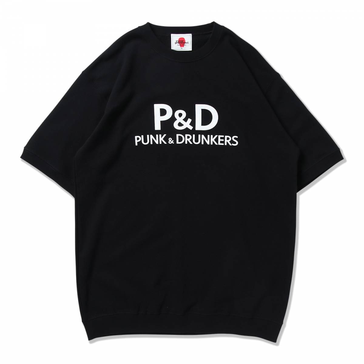 【予約商品】PUNK DRUNKERS (パンクドランカーズ) P&D半袖トレーナー - BLACK