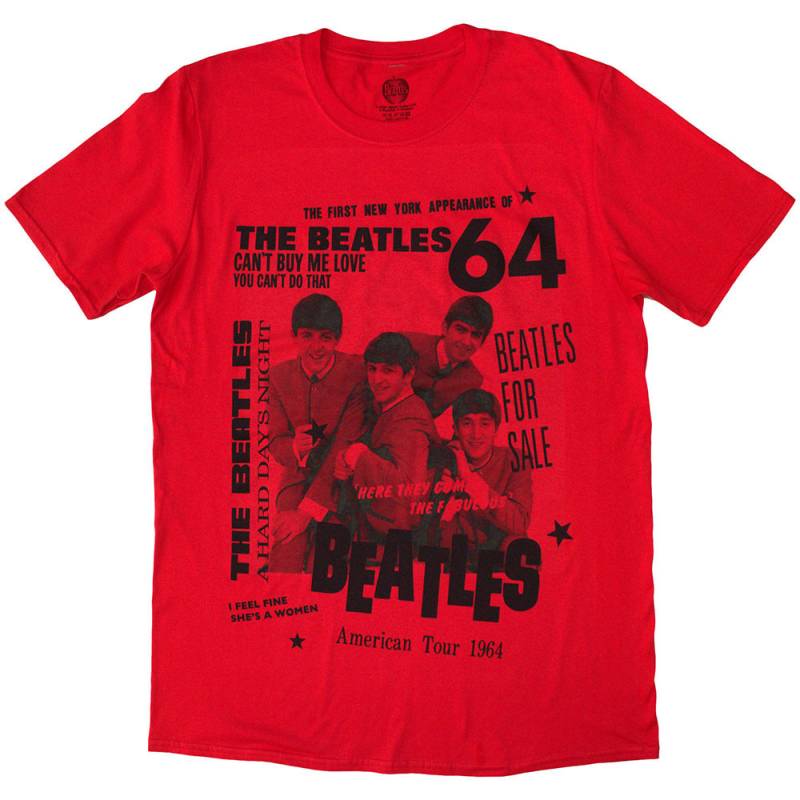【予約商品】THE BEATLES バンドTシャツ ユニセックス: 1964 (Red)