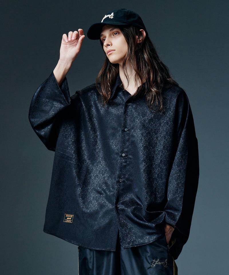 【予約商品】glamb(グラム) Baggy Sleeves Shirt / バギースリーブシャツ - Black