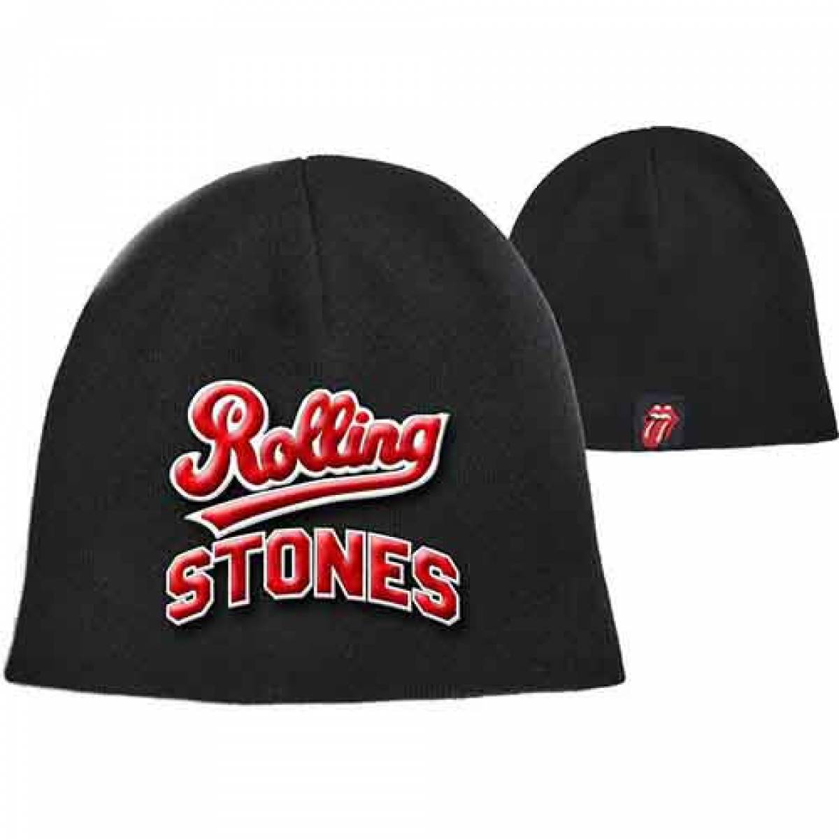 【予約商品】THE ROLLING STONES Unisex Beanie Hat: Team Logo (Black) - BLACK