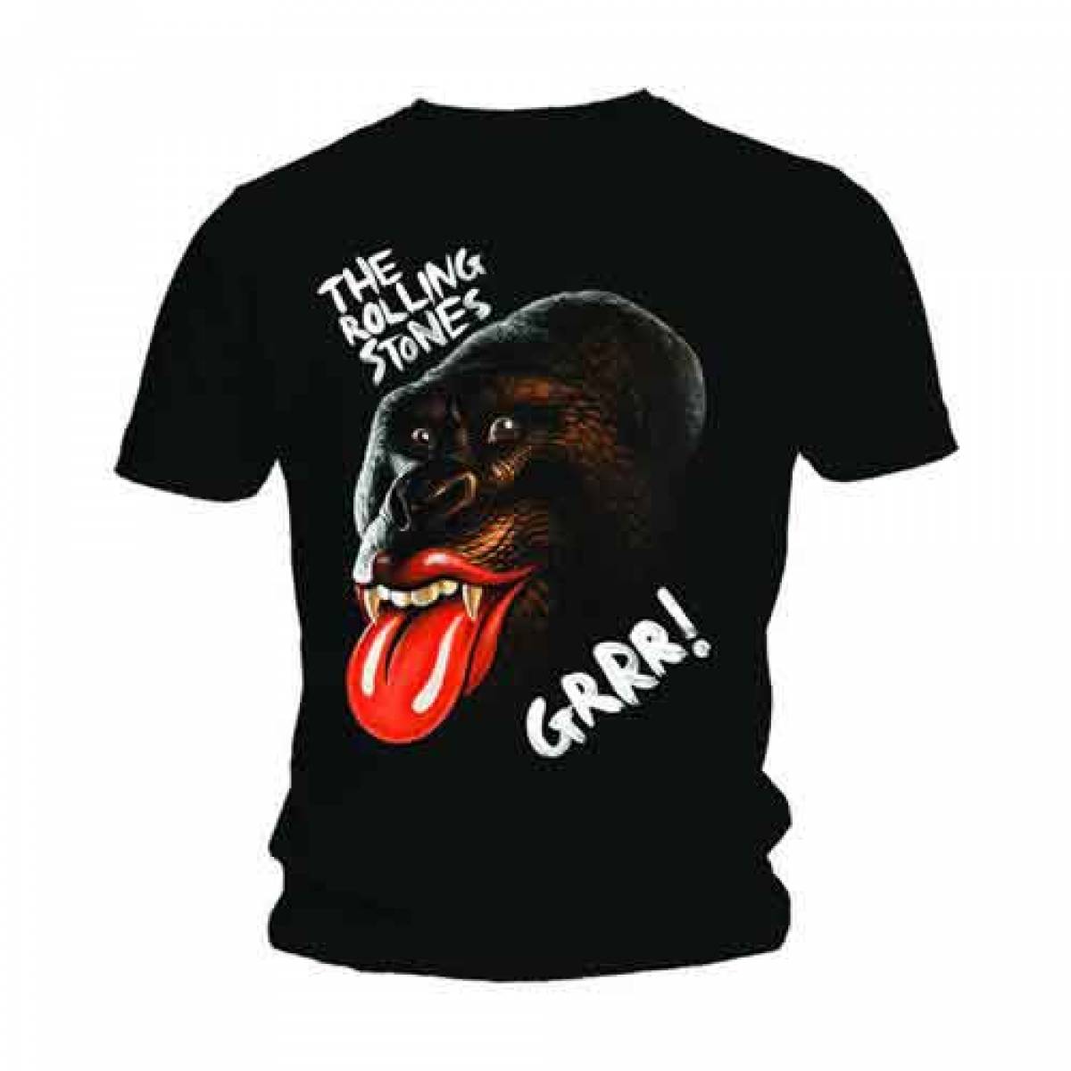 【予約商品】THE ROLLING STONES バンドTシャツ ユニセックス: Grrr Black Gorilla (Black) - BLACK