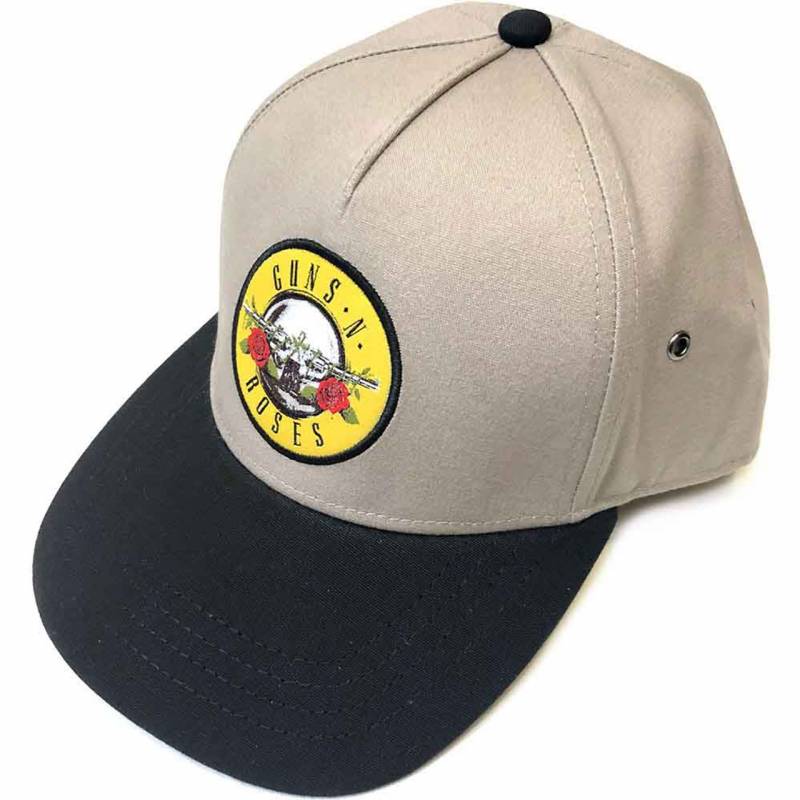 【予約商品】GUNS N' ROSES Unisex Snapback Cap: Circle Logo (Black & Sand)
