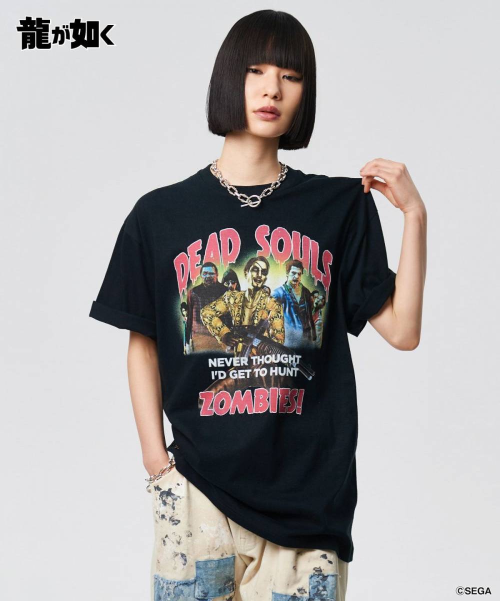 【予約商品】龍が如く×glamb(グラム) GB0225/LD04 : Dead Souls T-shirt / デッドソウルズTシャツ - Black