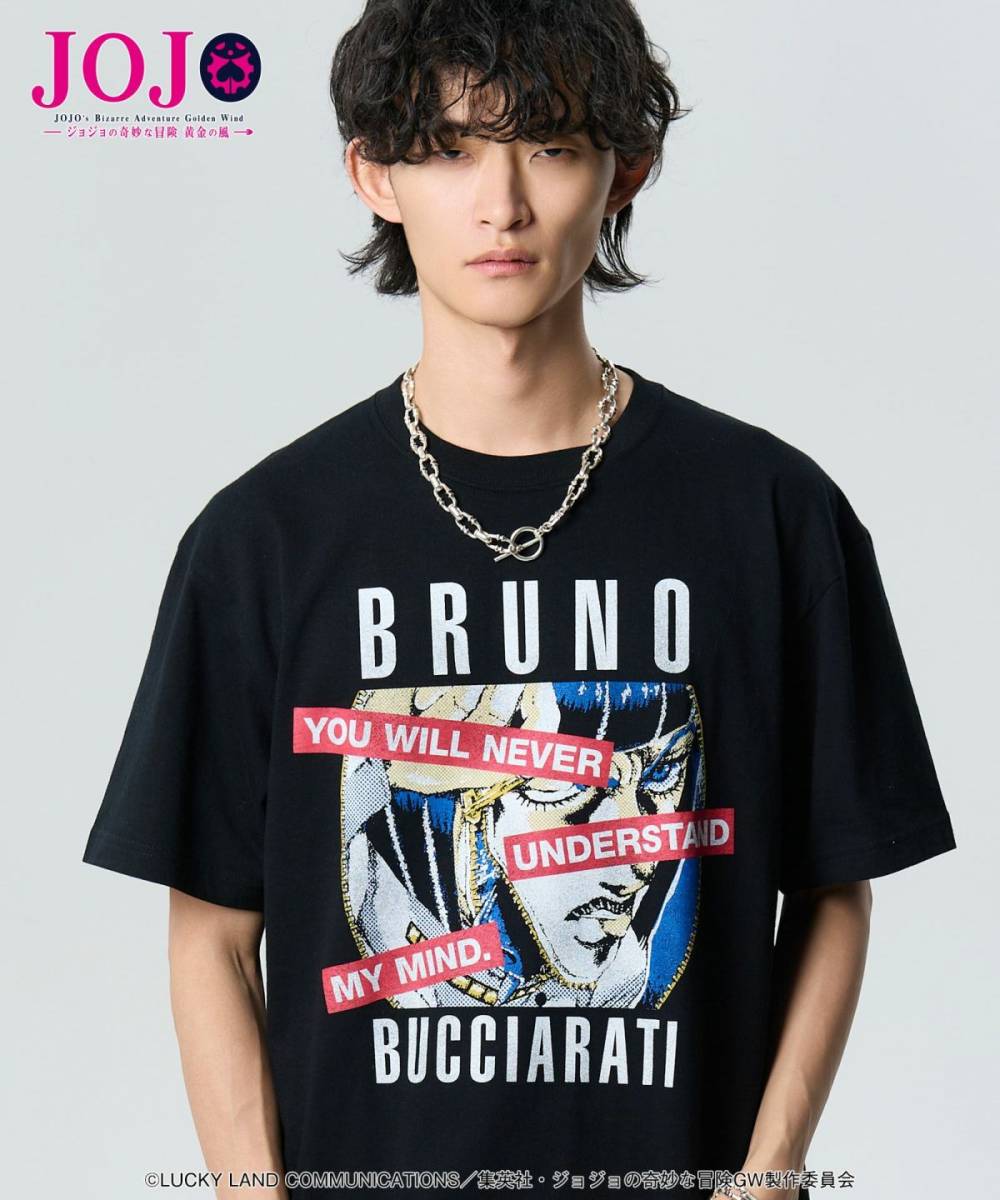 ジョジョの奇妙な冒険xglamb(グラム)GB0125/JJ05 : Bruno Bucciarati T-shirts II - Black