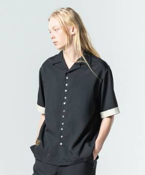 【予約商品】glamb(グラム)GB0225/SH16 : Suit Fabric Pajamas Shirt / スーツファブリックパジャマシャツ - Black