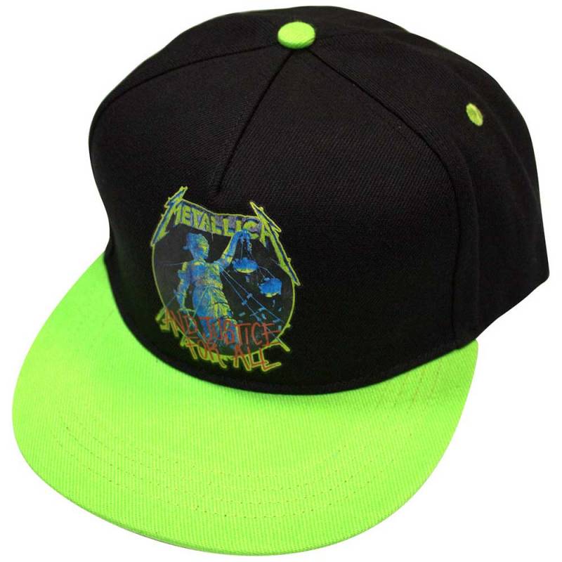 【予約商品】METALLICA Unisex Snapback Cap: And Justice For All (Black & Green)