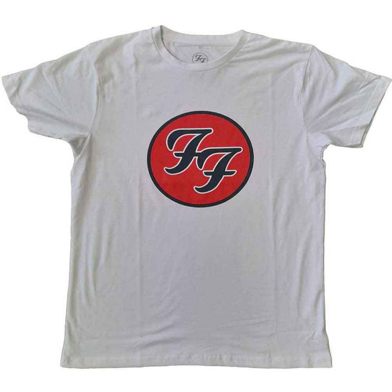 【予約商品】FOO FIGHTERS バンドTシャツ ユニセックス: FF Logo (White)