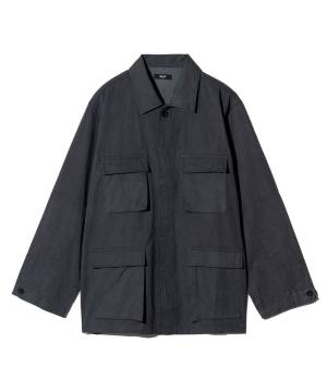 【予約商品】glamb(グラム)GB0125/SH07 : Minimal Military Shirt / ミニマルミリタリーシャツ - Black