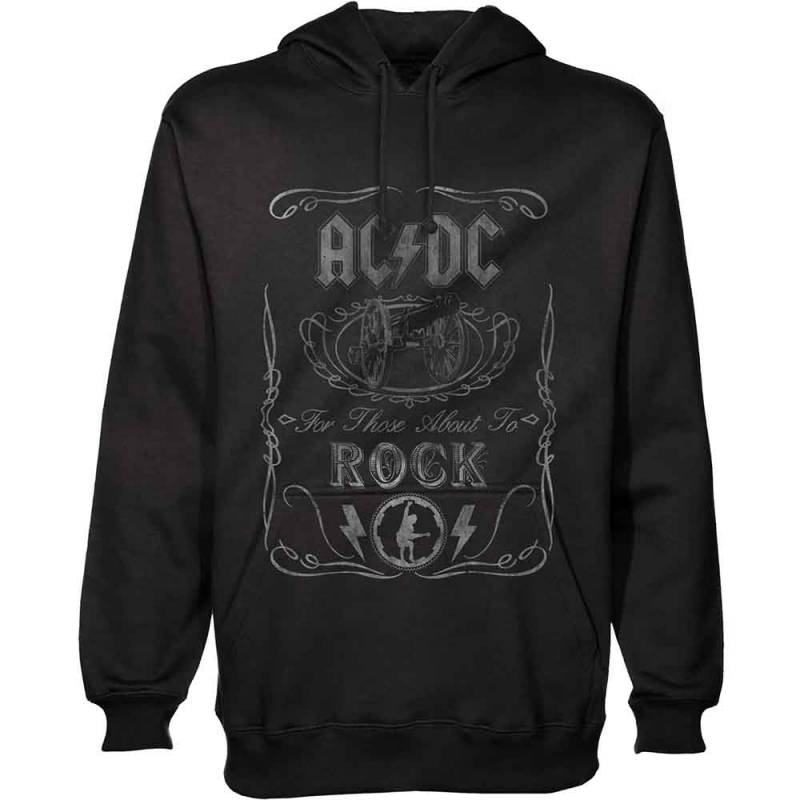 【予約商品】AC/DC Unisex Pullover Hoodie: Cannon Swig (Black) - BLACK