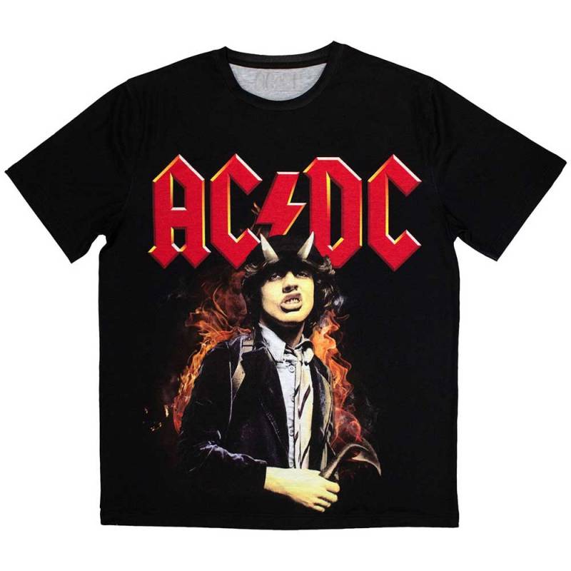 【予約商品】AC/DC Unisex Sublimation バンドTシャツ: Angus Highway To Hell (Black) - BLACK