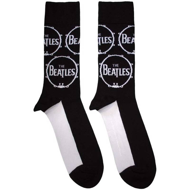 【予約商品】THE BEATLES Unisex Ankle Socks: Drum Logo Repeat (Black)