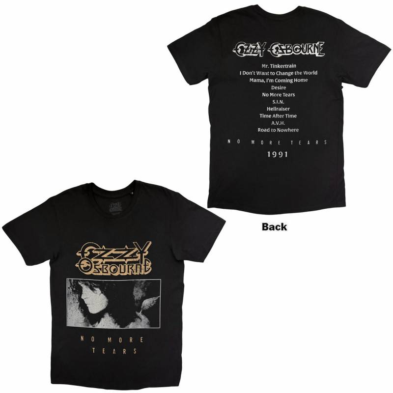 【予約商品】OZZY OSBOURNE バンドTシャツ ユニセックス: No More Tears Tribute (Black) (Back Print)