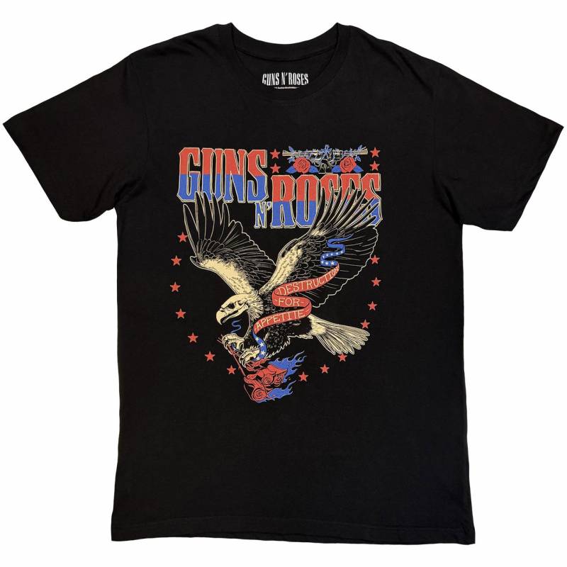 【予約商品】GUNS N' ROSES バンドTシャツ ユニセックス: Eagle Skull (Black)