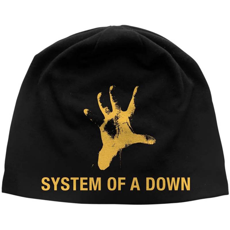 【予約商品】SYSTEM OF A DOWN Unisex Beanie Hat: Hand JD Print (Black)