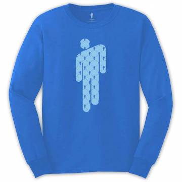 【予約商品】BILLIE EILISH Unisex Long Sleeve バンドTシャツ: Manonman (Mid Blue) - MID BLUE