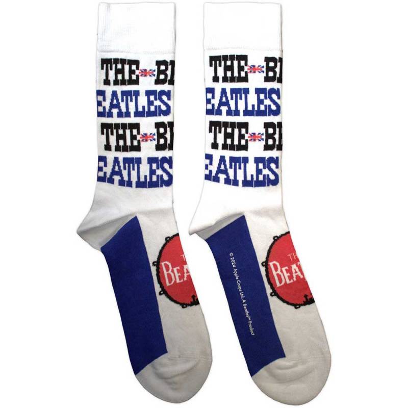 【予約商品】THE BEATLES Unisex Ankle Socks: Budokan Poster & Drum Logo (White)